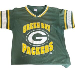 Vintage 1996 Green Bay Packers team Vneck Football women’s medium